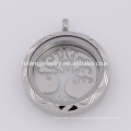 Hochwertige schöne 22mm Silber Hollow Tree Schwimmende Locket Platten für 30mm Medaillon